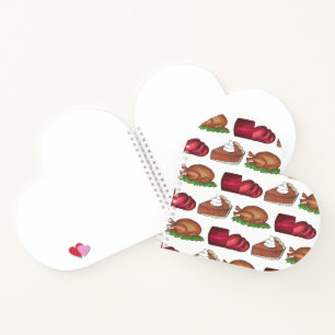 Cuaderno Cena de Navidades de Acción de Gracias Turquía y m