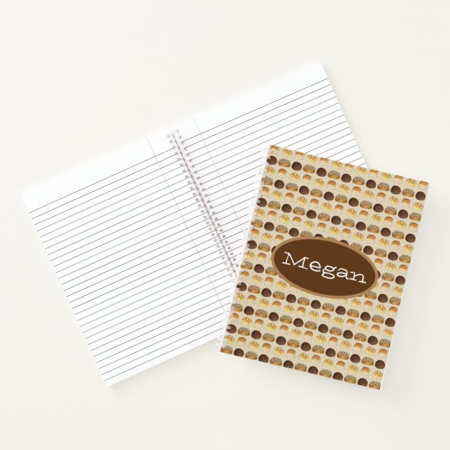 Cuaderno Cena Pan Rolls Buns Panadería Baker Chef Foodie (Interior)
