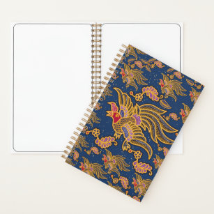 Cuaderno Cendrawasih Birds Batik Style Spiral Notebook