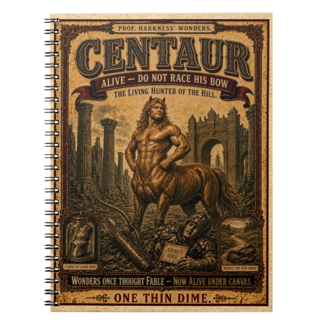 Cuaderno Centauro, Monstruo de Circo Antiguo (Frente)