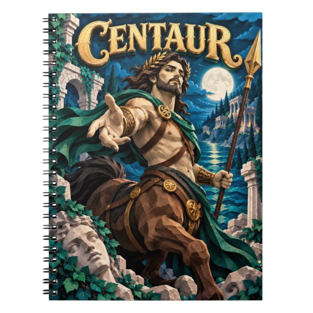 Cuaderno Centauro, Monstruo de Papel Recortado (Frente)