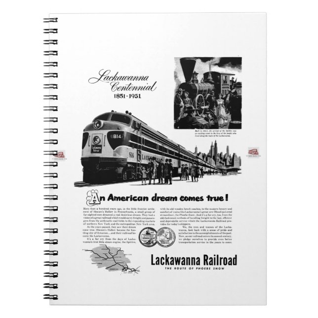 Cuaderno Centenario del ferrocarril de Lackawanna 1951 (Frente)