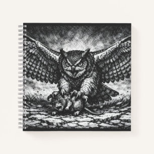 Cuaderno Centinela de búho alado de BurnsInHell