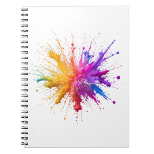 Cuaderno Central Burst of Vibrant Colorful Powders