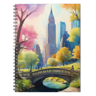 Cuaderno Central Park of NYC en V Watercolor Painting 1