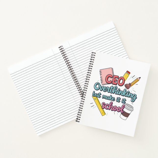 Cuaderno CEO de Sobrepensar Pero Hazlo Escuela - De vuelta  (Interior)