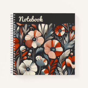 Cuaderno Cepas rojas silvestres en ceniza - Cepillo botánic