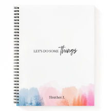 Cepillo de color de agua tira el bloc de notas mul