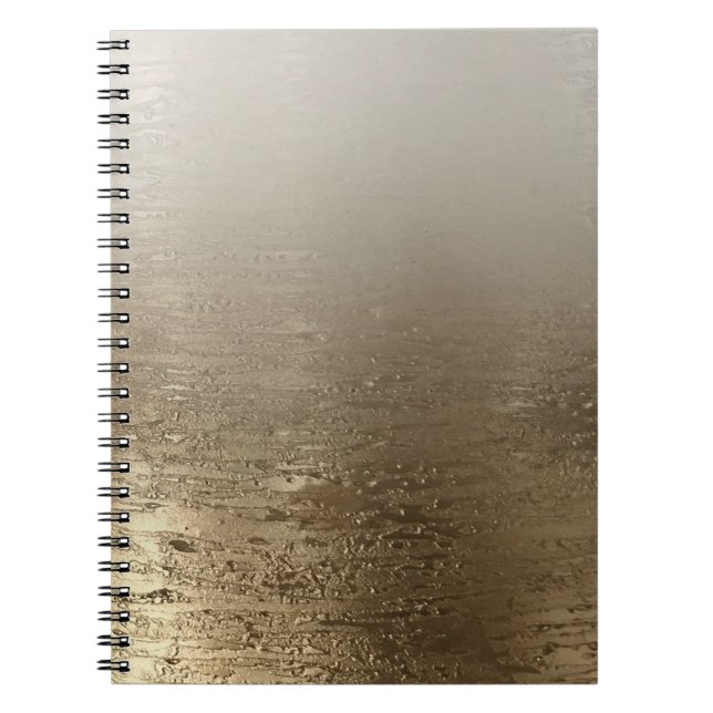 Cuaderno Cepillo dorado de cristal dorado Elegancia moderna (Frente)