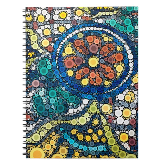 Cuaderno cerámica artística del sudoeste colorida única (Frente)