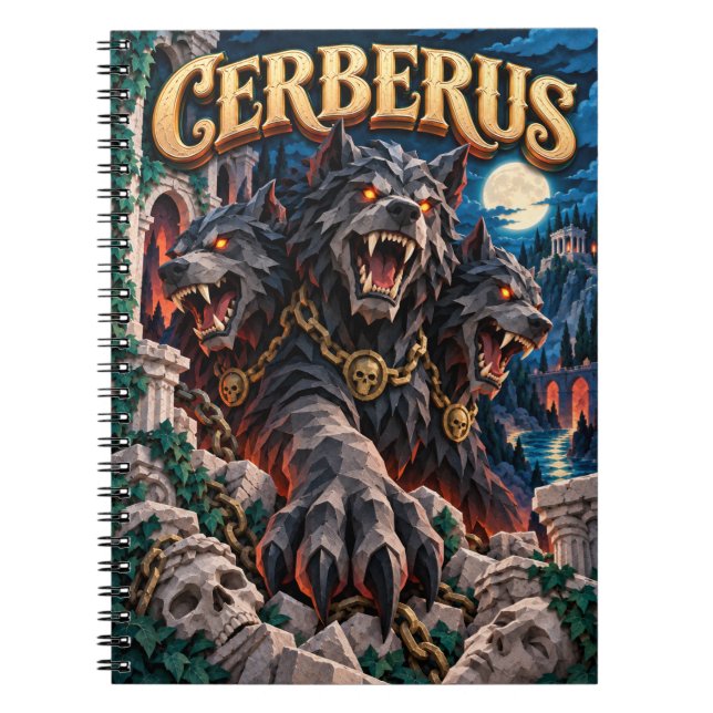 Cuaderno Cérbero, Monstruo de Recorte de Papel (Frente)