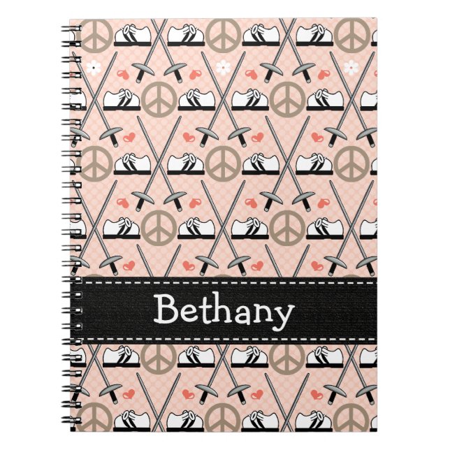 Cuaderno Cerca del amor de la paz que cerca el diario del (Frente)