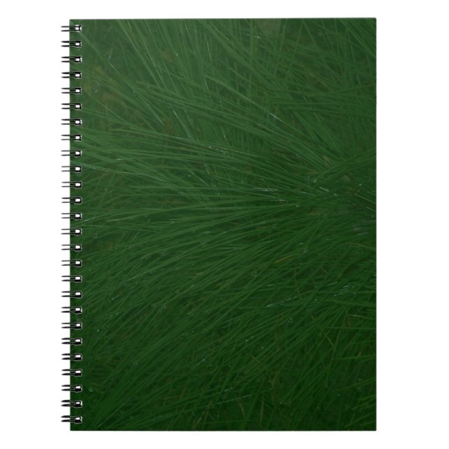 Cuaderno Cercano árbol de pino navideño (Frente)