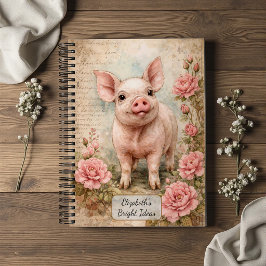 Cuaderno Cerdito Vintage Adorable