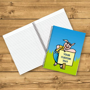 Cuaderno Cerdo con cartel