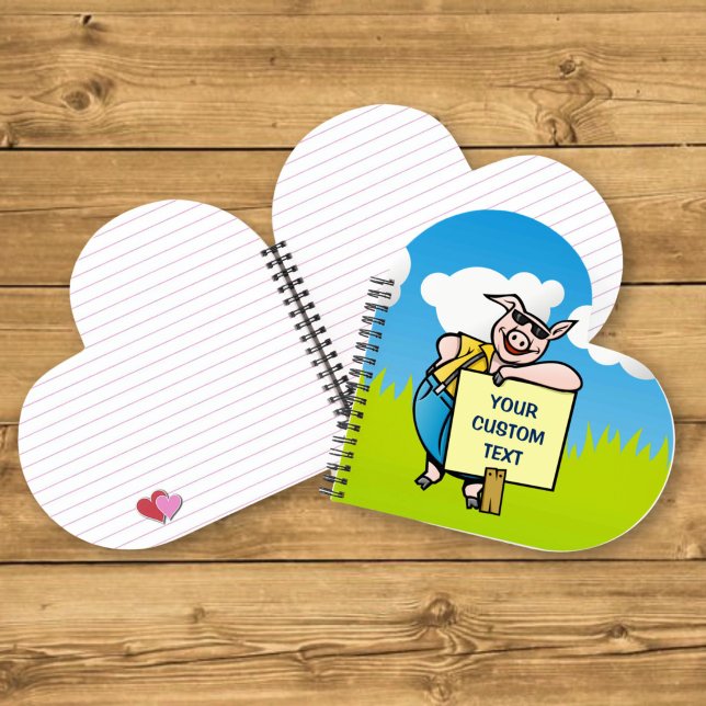Cuaderno Cerdo con cartel (Subido por el creador)