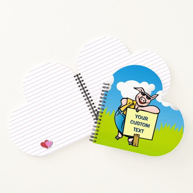 Cuaderno Cerdo con signo (Interior)
