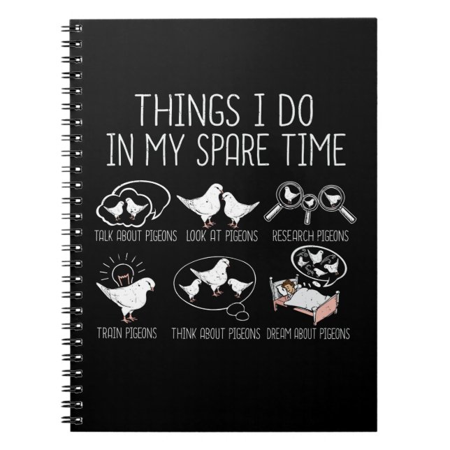 Cuaderno Cerdo de crianza de pichón Carreras Regalo de homb (Frente)