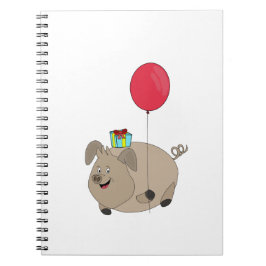 Cuaderno Cerdo de cumpleaños feliz
