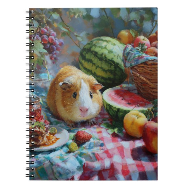 Cuaderno Cerdo de Guinea picnic (Frente)