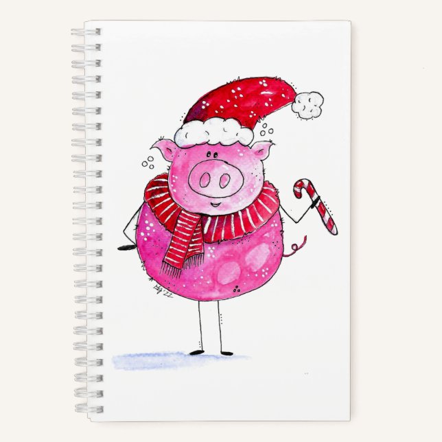 Cuaderno Cerdo de Navidades caprichosos (Anverso)