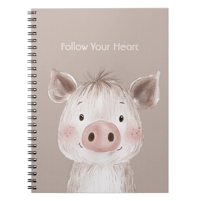 Cuaderno Cerdo Rosa Feliz del Bosque (Frente)