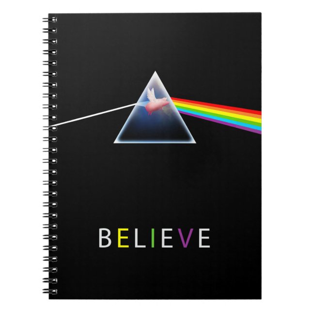 Cuaderno Cerdo volador en prisma (Frente)