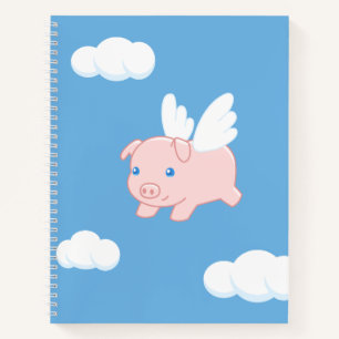 Cuaderno Cerdo volador - lechón con alas