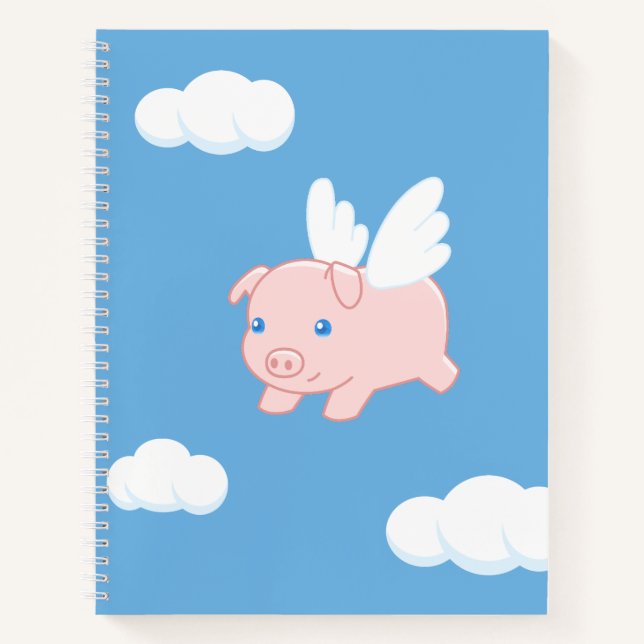 Cuaderno Cerdo volador - lechón con alas (Anverso)