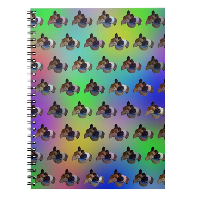 Cuaderno Cerdos de Guinea arcoiris, bloc de notas (Frente)