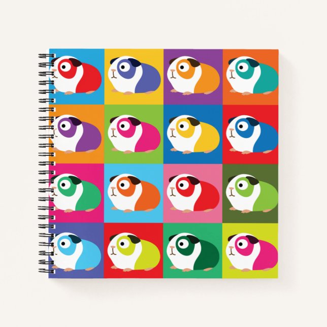 Cuaderno Cerdos de Pop Art Guinea (Anverso)