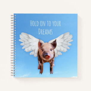 Cuaderno Cerdos Divertidos Pueden Volar Agárrate a los Sueñ