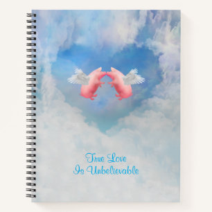 Cuaderno Cerdos voladores amor increíble