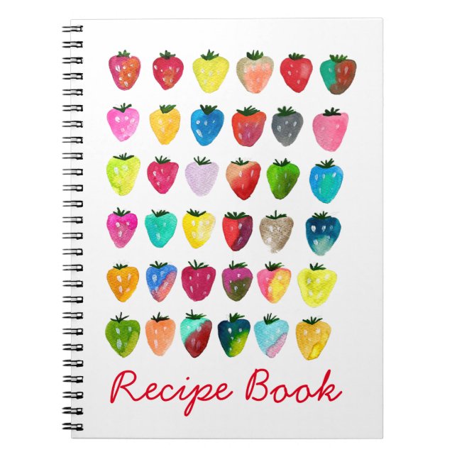 Cuaderno Cereales de fresa dulzura linda receta de fruta (Frente)