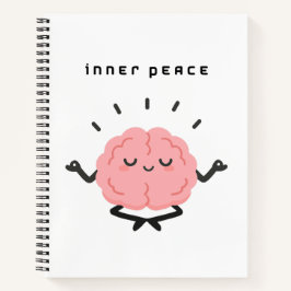 Cuaderno Cerebro Meditando Adorable & Paz Interior Minimali