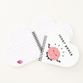 Cuaderno Cerebro Meditando Lindo & Paz Interior Minimalista