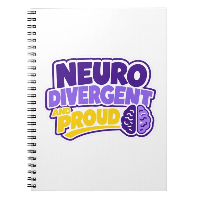 Cuaderno Cerebro Neurodivergente y Orgulloso  (Frente)