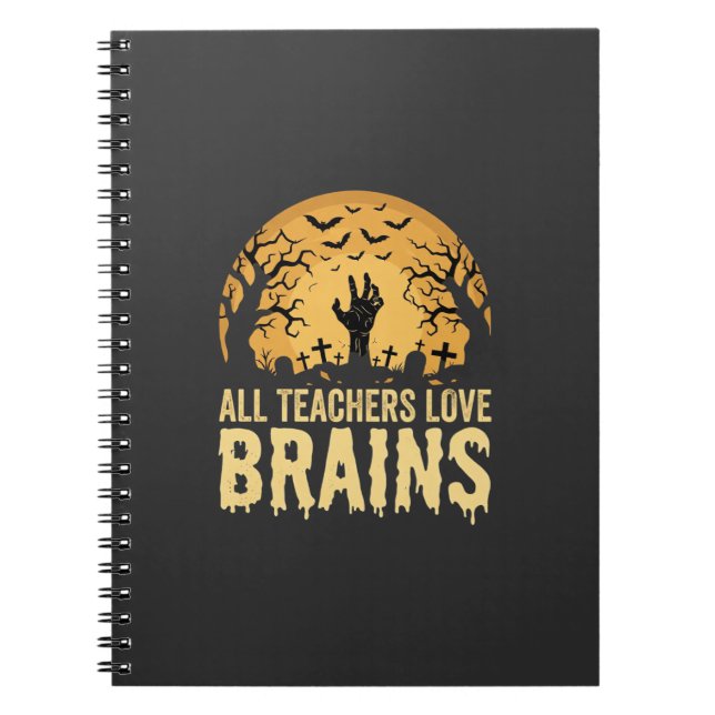 Cuaderno Cerebros de Profesores de Halloween (Frente)