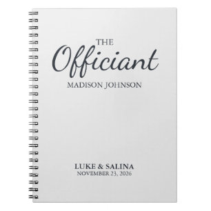 Cuaderno Ceremonia personalizada de bodas para el oficiante