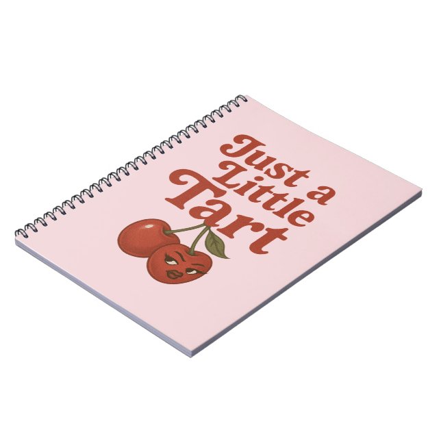 Cuaderno Cereza descarada solo un poco ácida Retro Rojo y R (Lado Izquierdo)