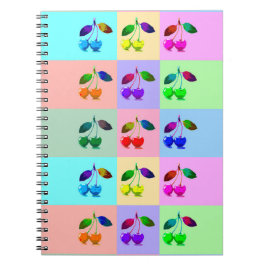 Cuaderno Cerezas coloridas - Arte pop