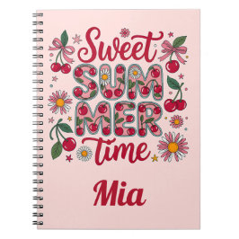 Cuaderno Cerezas Margaritas Coquetas Tiempo de Verano Dulce