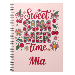 Cuaderno Cerezas Margaritas Coquetas Tiempo de Verano Dulce