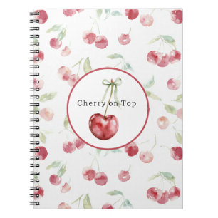 Cuaderno Cerezas Rojas Hojas Verdes