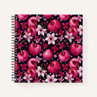 Cuaderno Cerezas y flores
