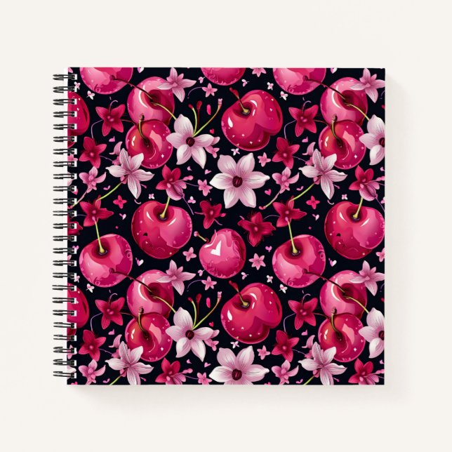 Cuaderno Cerezas y flores (Anverso)