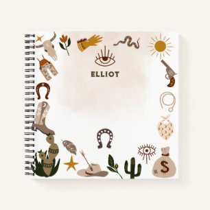 Cuaderno Cernícalo de rodeo del oeste salvaje