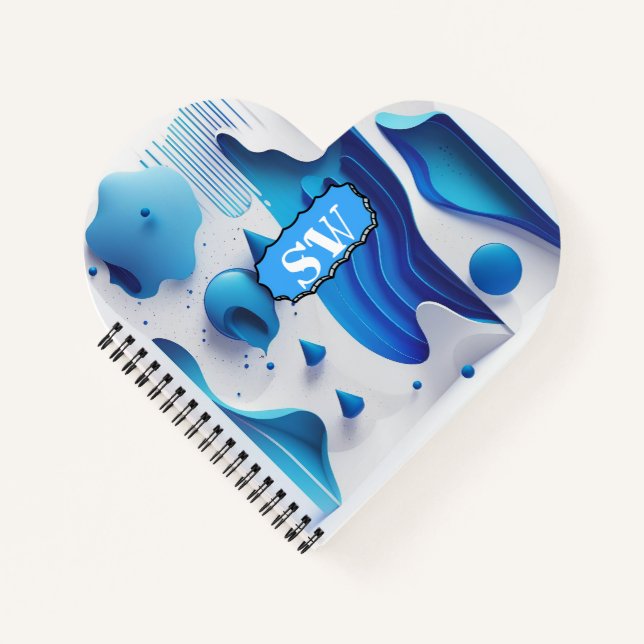 Cuaderno Cerulean Pulse Heart-Bound Personalized Journal (Anverso)