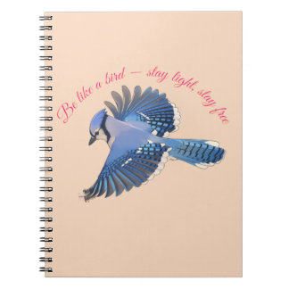 Cuaderno Cerulean Soar: Detallado arrendajo azul en vuelo