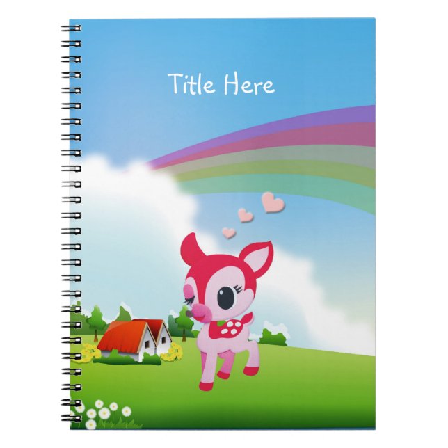 Cuaderno Cervatillo lindo de los ciervos del amor con (Frente)